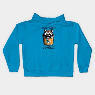 RACOON #4 (I EAT WHAT I WANT) Kids Hoodie